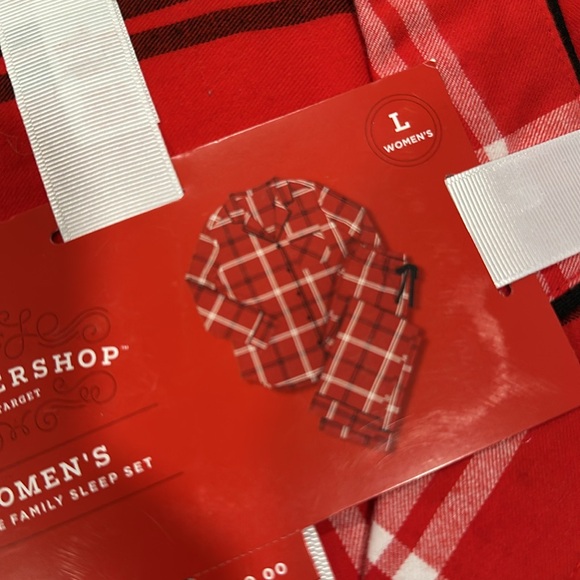 NWT - Target Wondershop Women's Red Plaid Flannel 2pc Pajama Set - Size Large - Picture 2 of 4